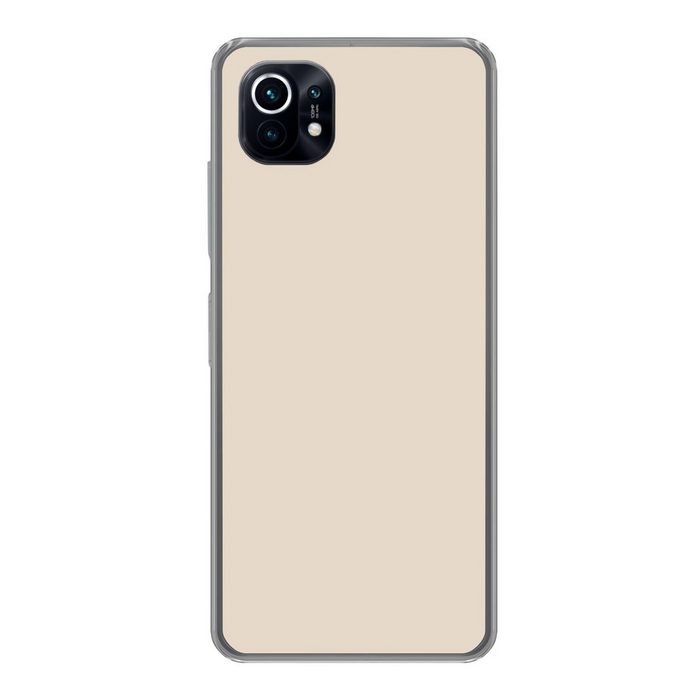 MuchoWow Handyhülle Hell - Beige - Farbe - Unifarben Phone Case Handyhülle Xiaomi Mi 11 Silikon Schutzhülle