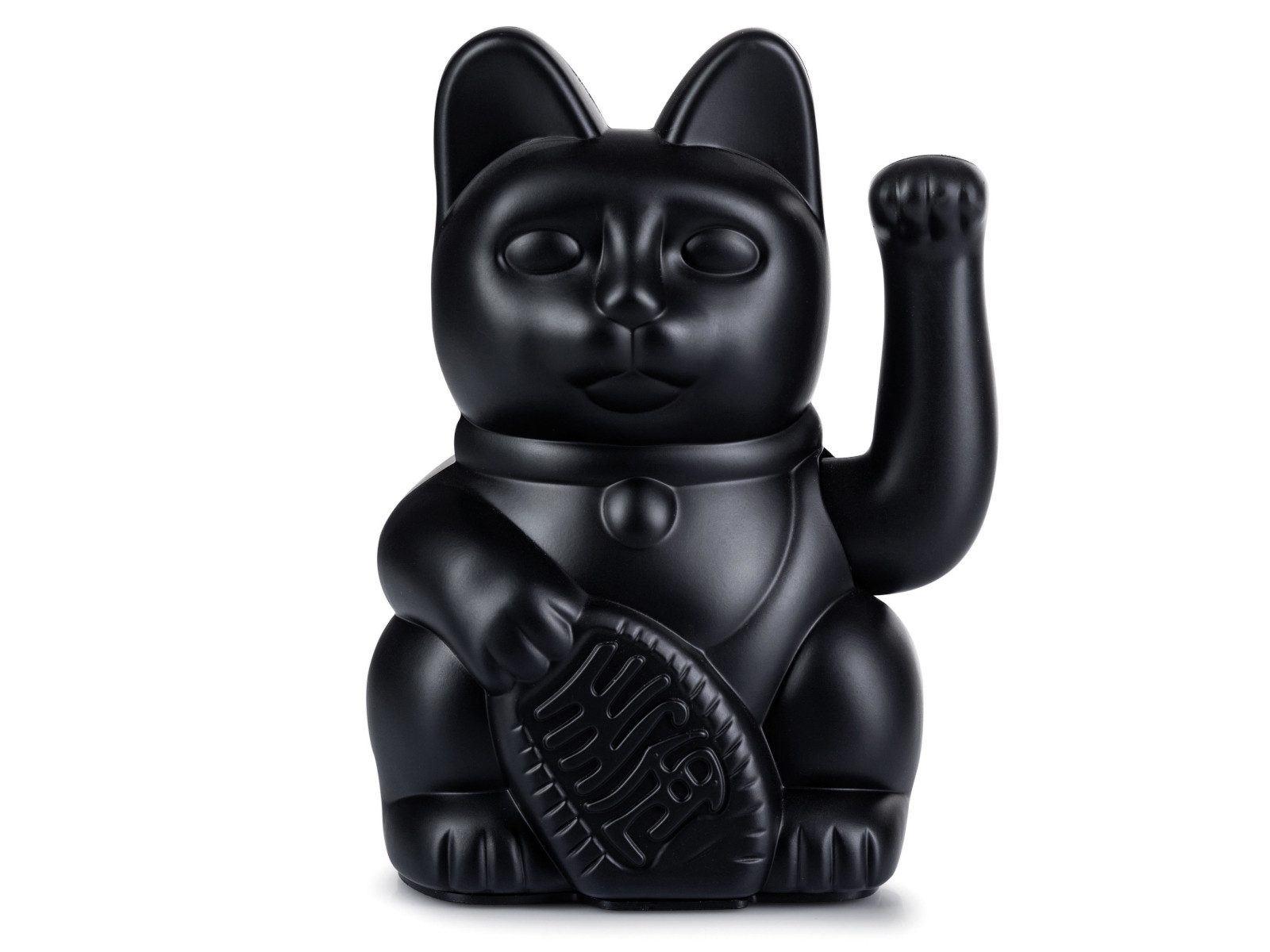 Donkey Products Dekofigur Lucky Cat Classic Winkekatze schwarz 15cm