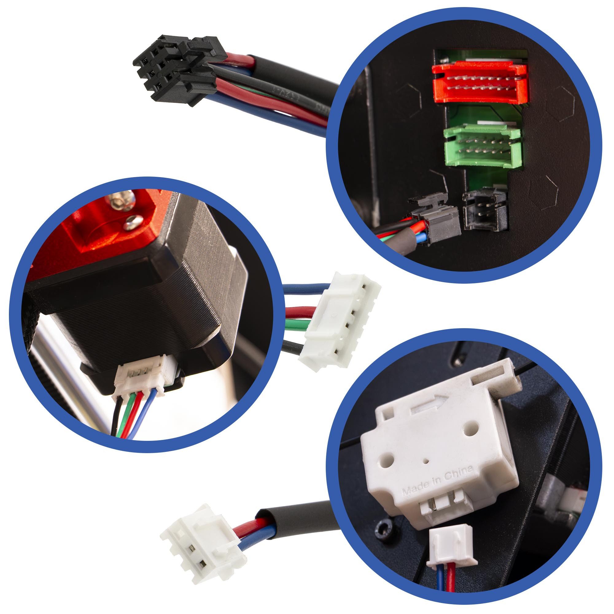 Adapter Universe 3D-Drucker Extruder Kabel für Anycubic i3 Mega S 3D Drucker Ersatzkabel