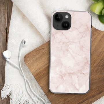 MuchoWow Handyhülle Marmor - Rosa - Schick, Handyhülle Telefonhülle Apple iPhone 14