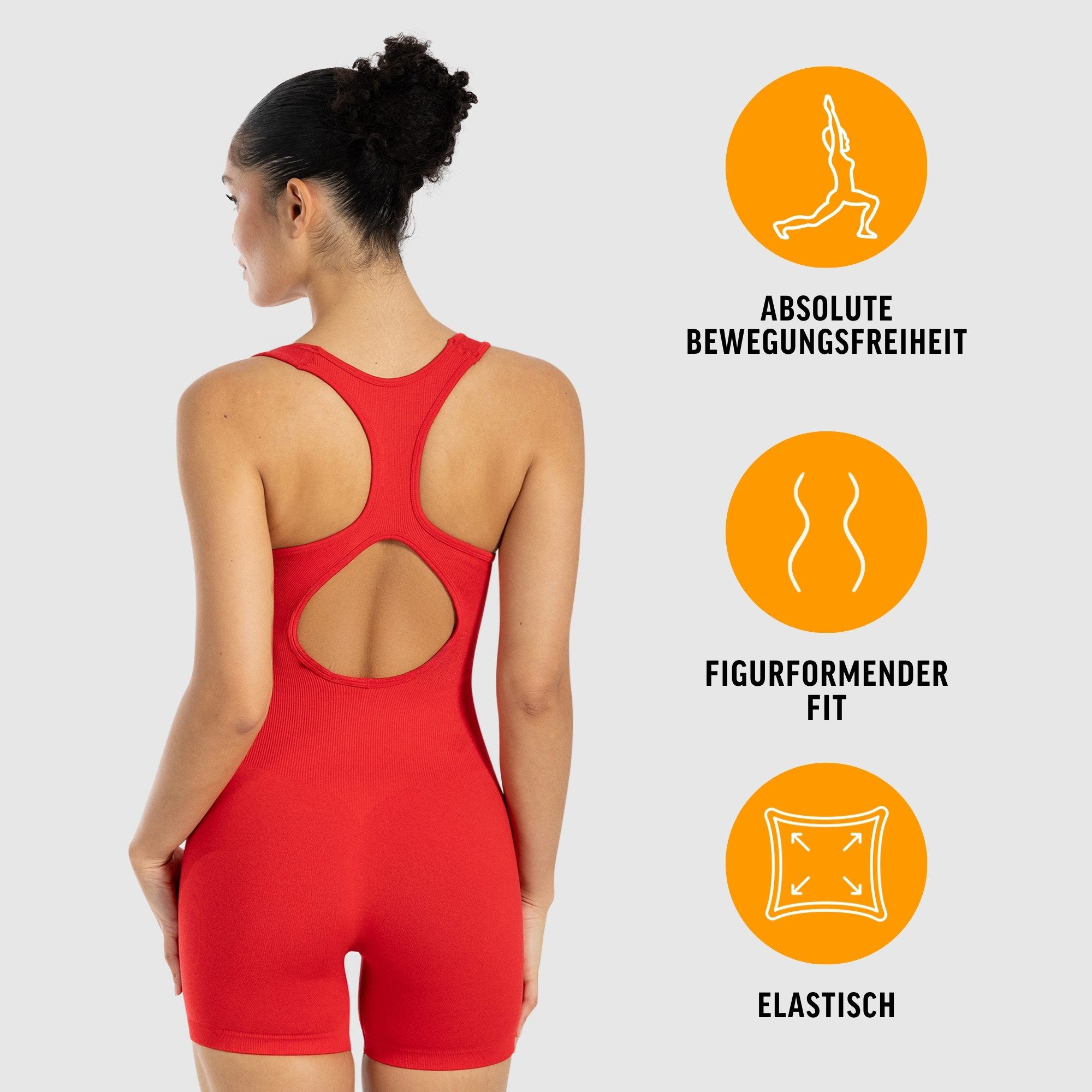 Smilodox Jumpsuit Doralia, Trainingssuit, elastischer Einteiler Rückenaussc günstig online kaufen