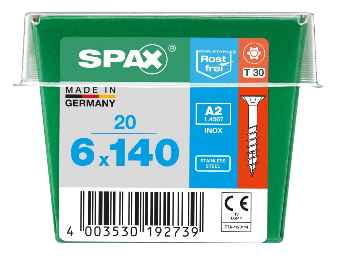 SPAX Holzbauschraube Spax Universalschrauben 6.0 x 140 mm TX 30 - 20