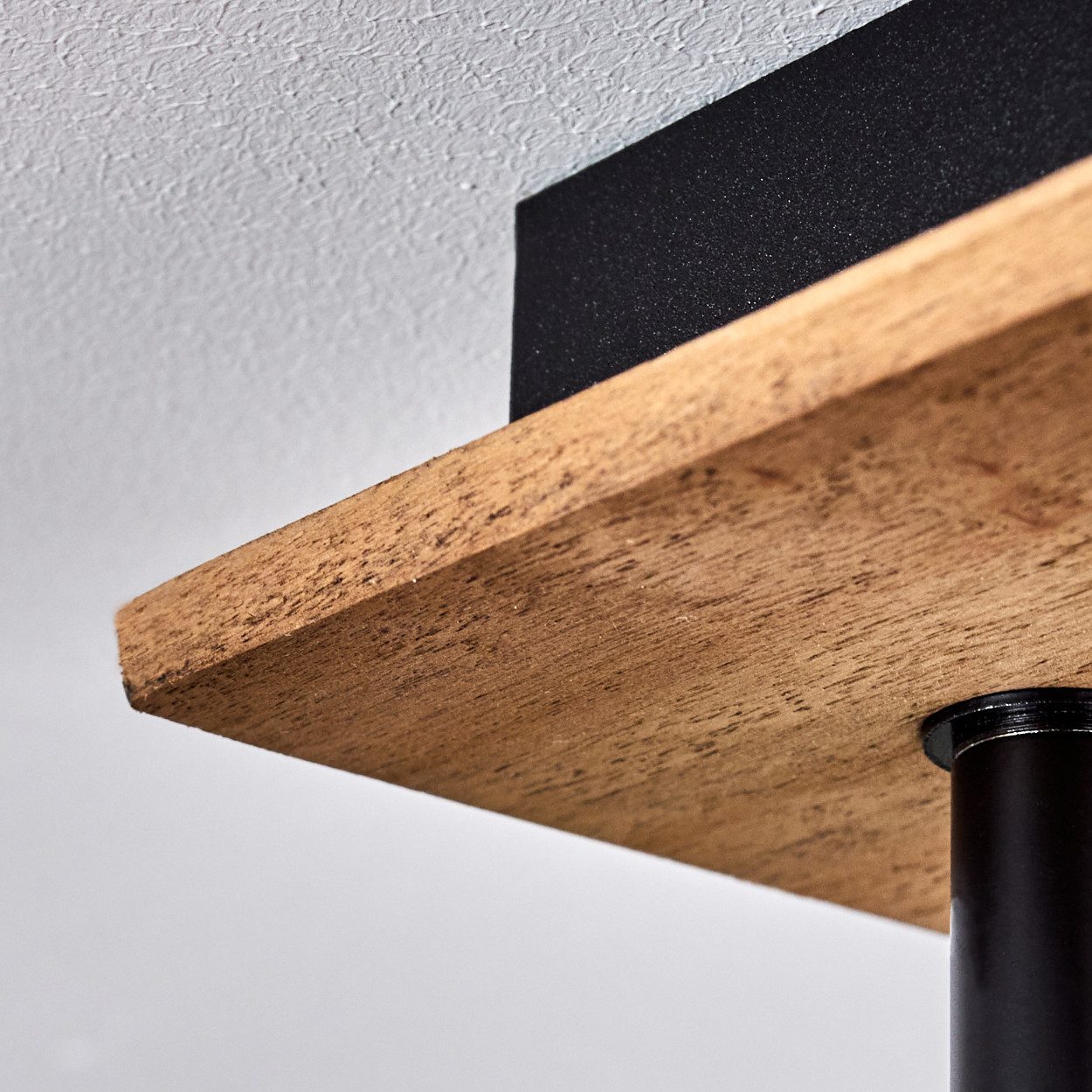 hofstein Deckenleuchte »Agnino« Deckenlampe aus Metall/Holz in Schwarz/Natur, ohne Leuchtmittel, mit verstellbaren Strahlern, 4xE27, Spot im Retro/Vintage Design