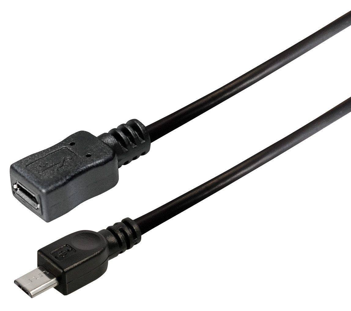 5pol. Micro USB B Stecker auf 5 pol. Micro USB B Buchse 1,2 m USB-Kabel