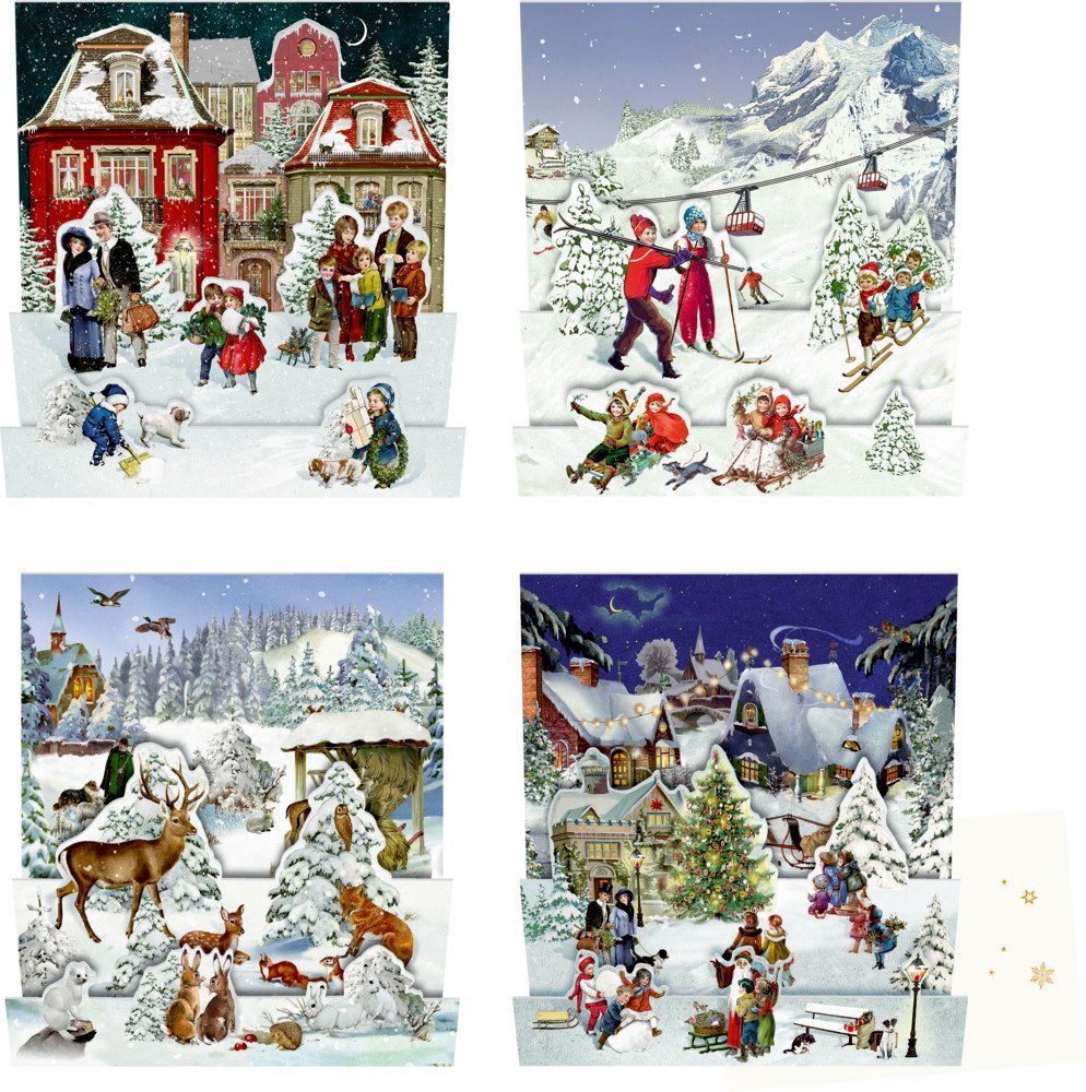 COPPENRATH DIE SPIEGELBURG Adventskalender Mini-Adventskalender-Sortiment - Nostalgische Winterwelten