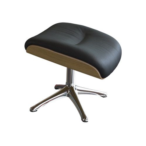 FLEXLUX Fußhocker Clement Beinstütze, Hervorragender Komfort, Robuster Alu Fuß, Beinauflage zur Entspannung, pflegeleicht, Rahmen in Holzoptik