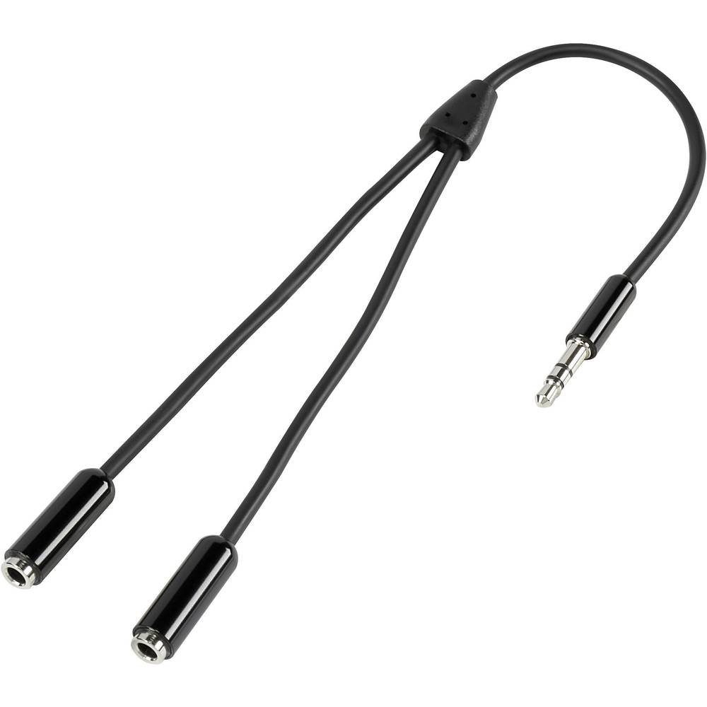 Klinke Splitter-Kabel Klinkenstecker 3.5 mm / 2x Audio- & Video-Kabel
