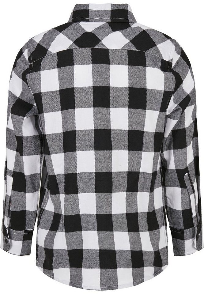 URBAN CLASSICS Langarmshirt Herren Boys Checked Flanell Shirt (1-tlg), Urban  Classics Kids