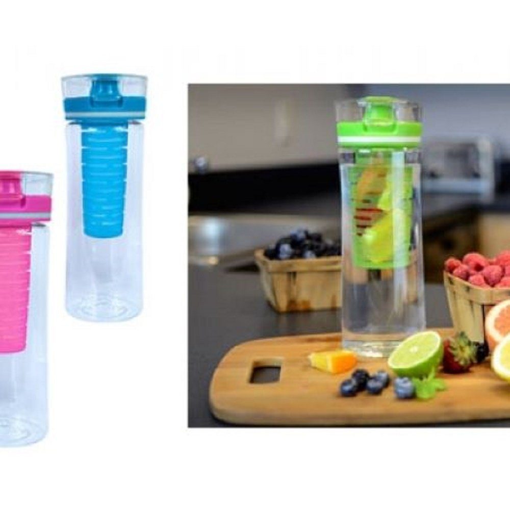 Sportflasche fruchteinsatz mit trinkflasche Trinkflasche mit lila, Infuser trinkflasche wasserflasche Früchtebehälter Wasserflasche soma (PP)BPA-frei 828ml