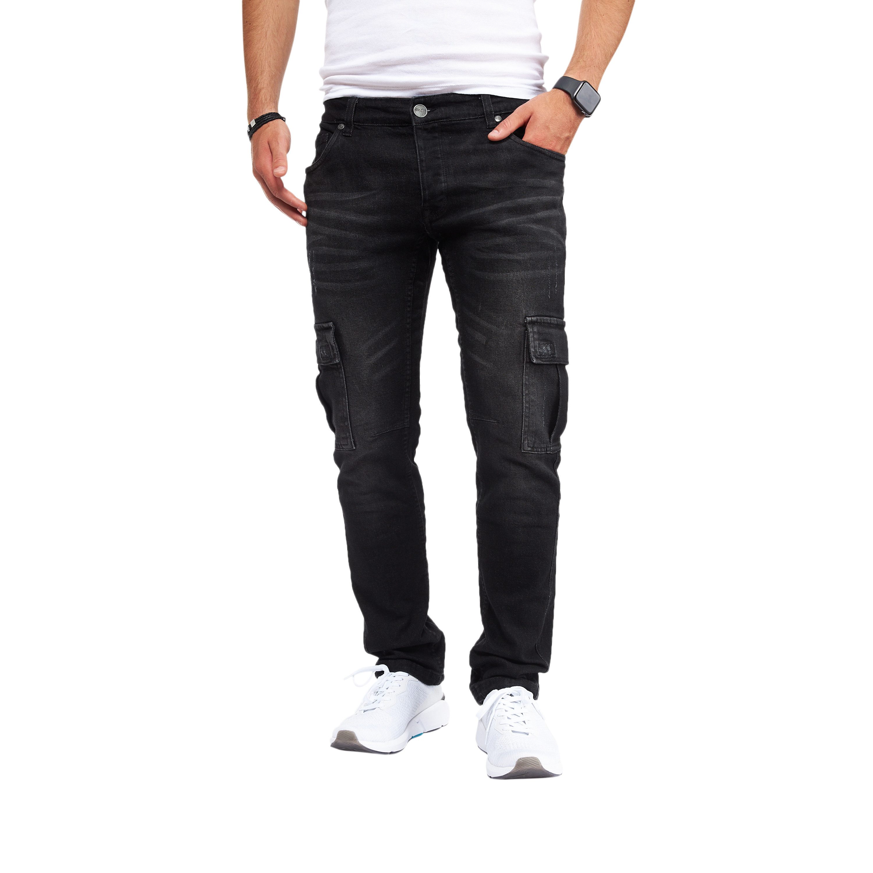 Styleko Cargohose 8003 Cargo Jeans Herren Cargohose für Herren Jeans Cargohose Herren