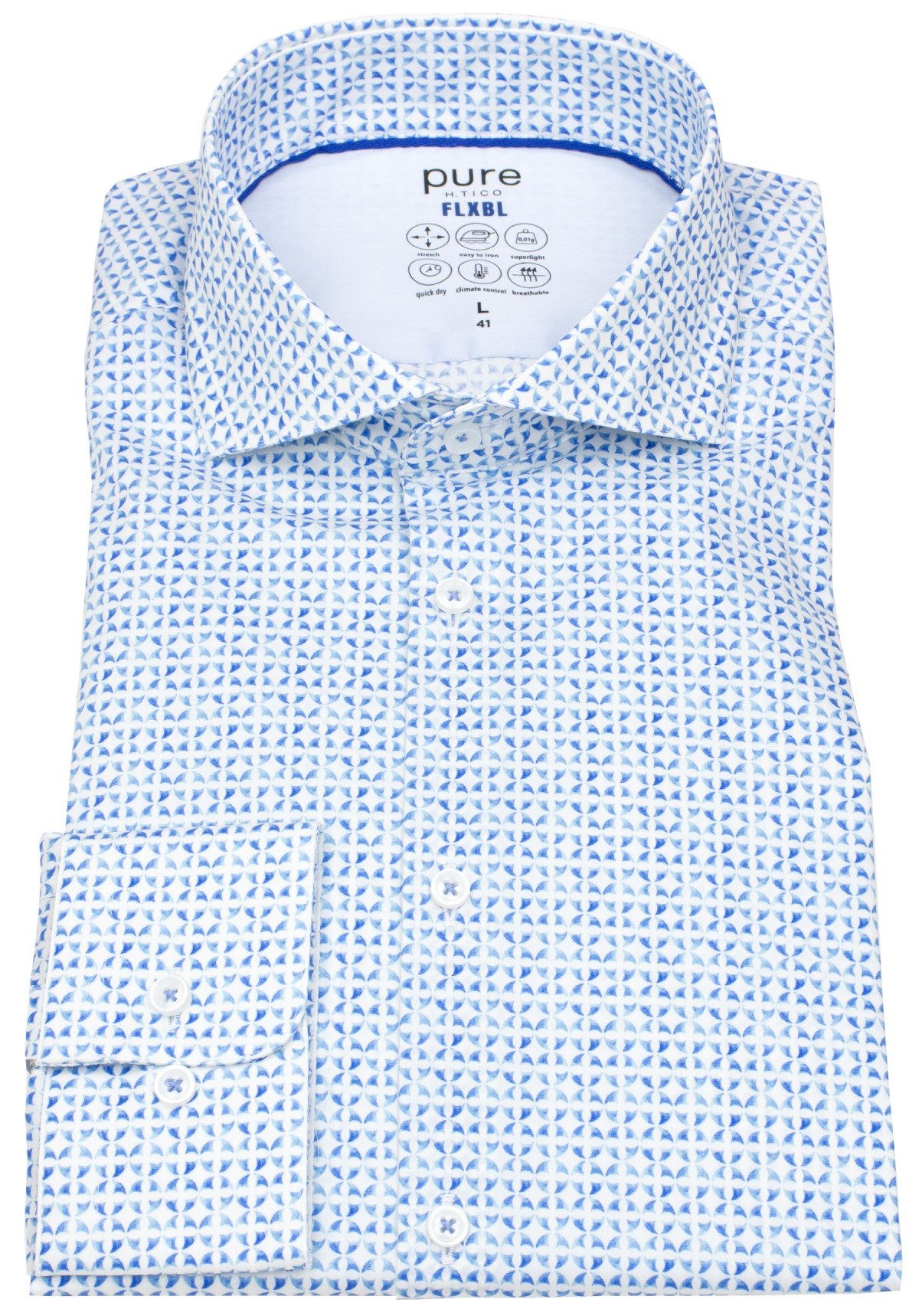 Pure Langarmhemd Slim Fit stark tailliert günstig online kaufen