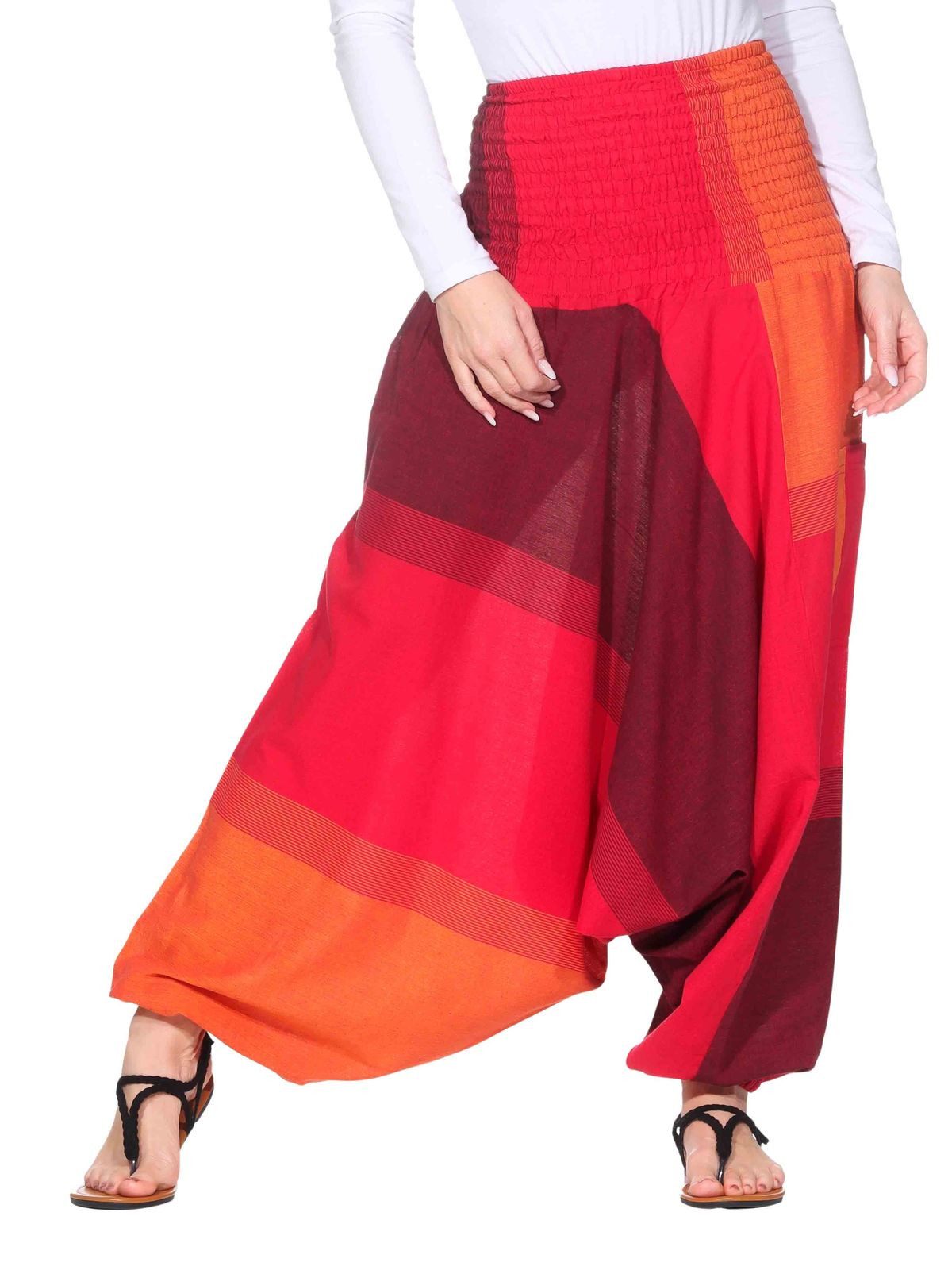 Yogahose KUNST&MAGIE Damen bunt one size Boho Yoga Harems/Freizeit/Aladinhose