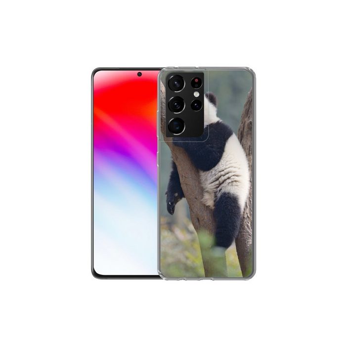 MuchoWow Handyhülle Schlafendes Pandabärenjunges Phone Case Handyhülle Samsung Galaxy S21 Ultra Silikon Schutzhülle