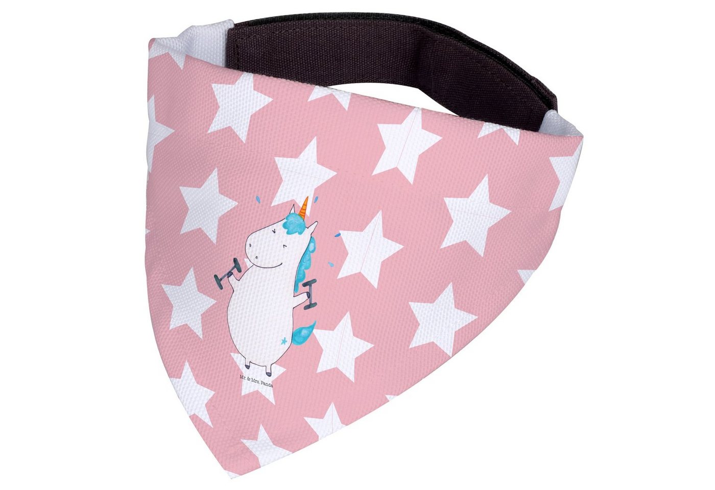 Thumbnail - Mr. & Mrs. Panda Hundefliege Einhorn Fitness - Rot Pastell - Geschenk, Abnehmen, Unicorn, Halstuch, Polyester, Premium M...