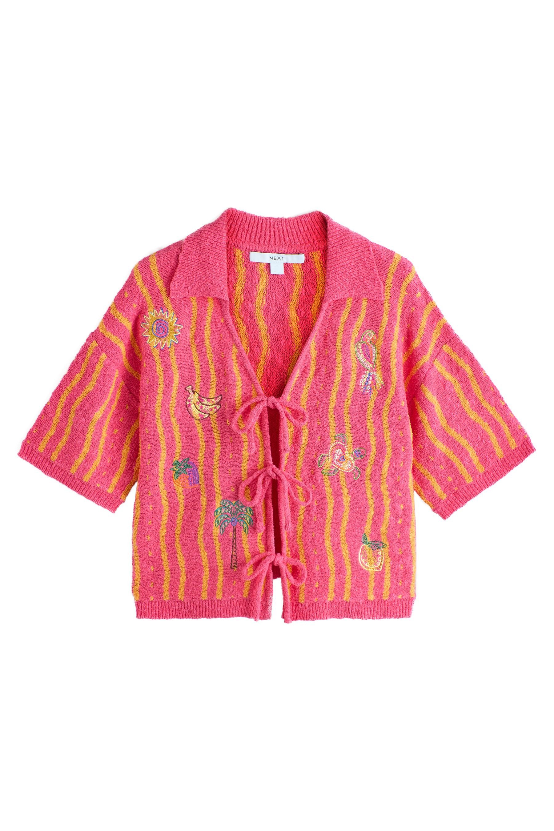 Next Bade-Shirt Frottee-Shirt mit Bindedetail vorne und Baumwolle (1-St)