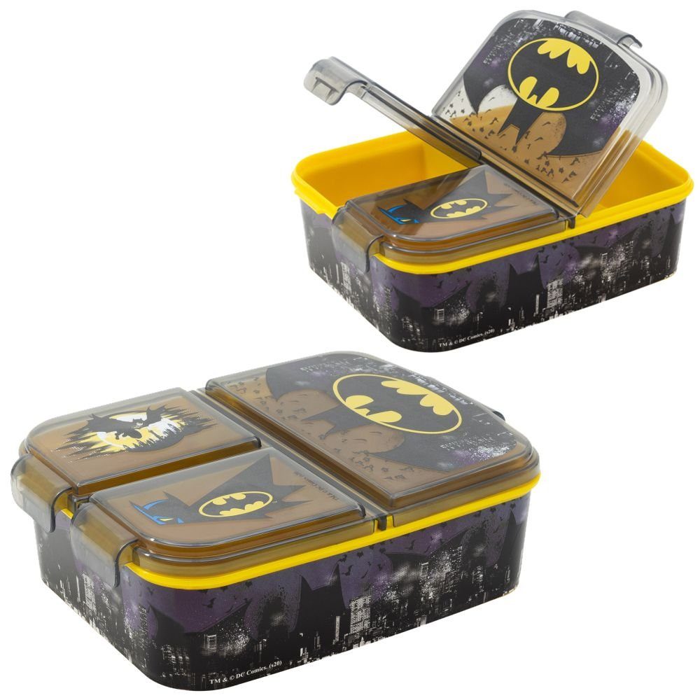 Batman Lunchbox Brotdose 3 getrennte Fächer Batman Lunch to Go Vesper Dose