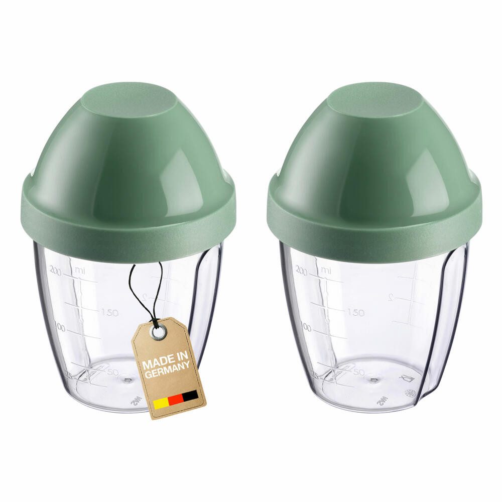 WESTMARK Dressing Shaker 2 Stk, Schüttelbecher/Shaker, mit herausnehmbarer Mixscheibe, Mint-Grü, Kunststoff (SAN/PE/PP), Made in Germany, spülmaschinengeeignet, BPA-frei