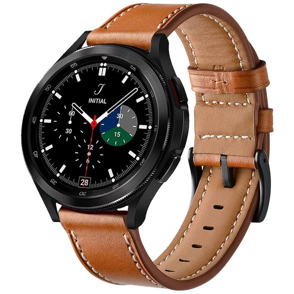 45mm Classic Samsung Watch Schwarz+Braun FELIXLEO Armband Galaxy Uhrenarmband 3/6 Kompatible