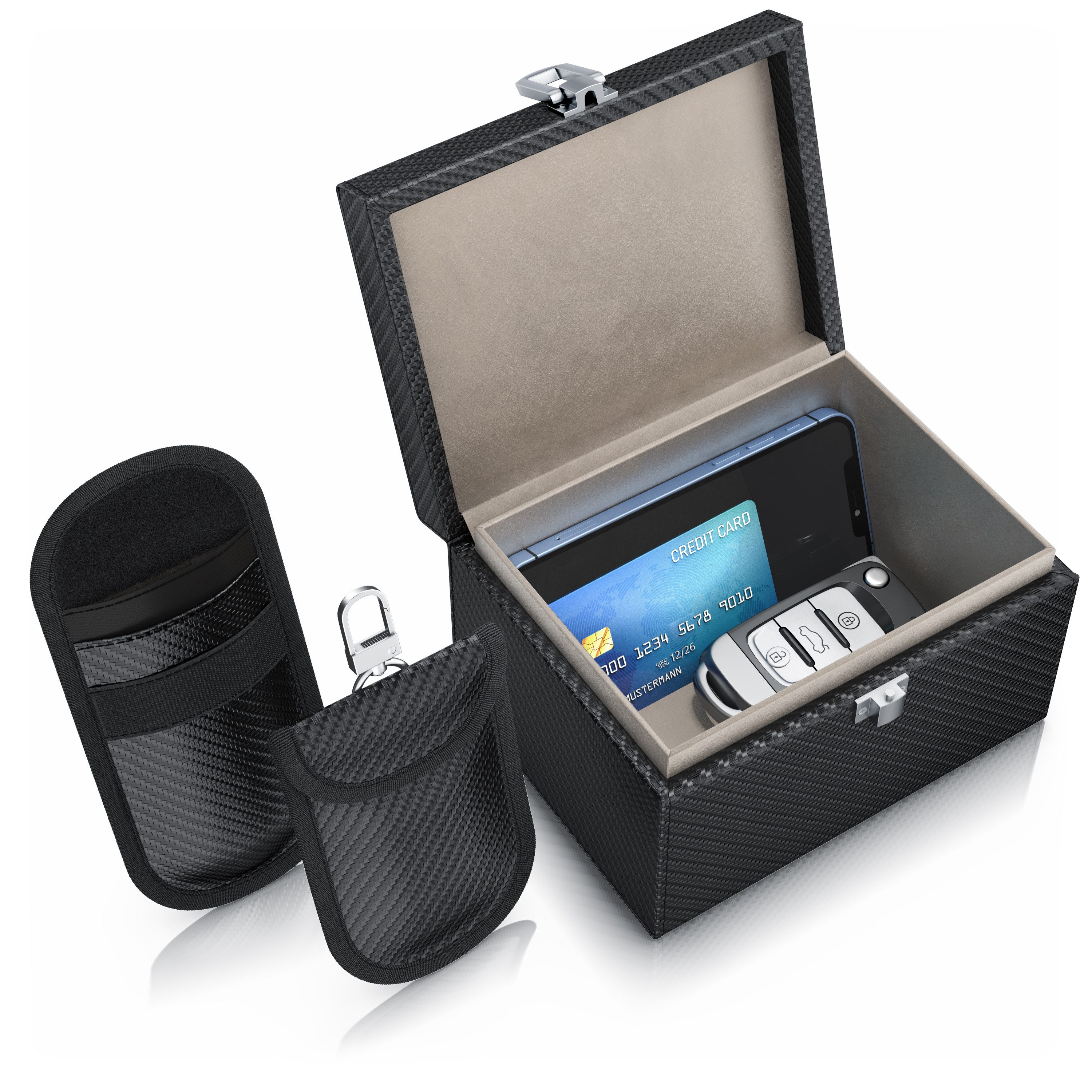 Aplic Schlüsseltasche NFC / RFID Schutzbox, Keyless Go Schutz Box, Autoschl günstig online kaufen