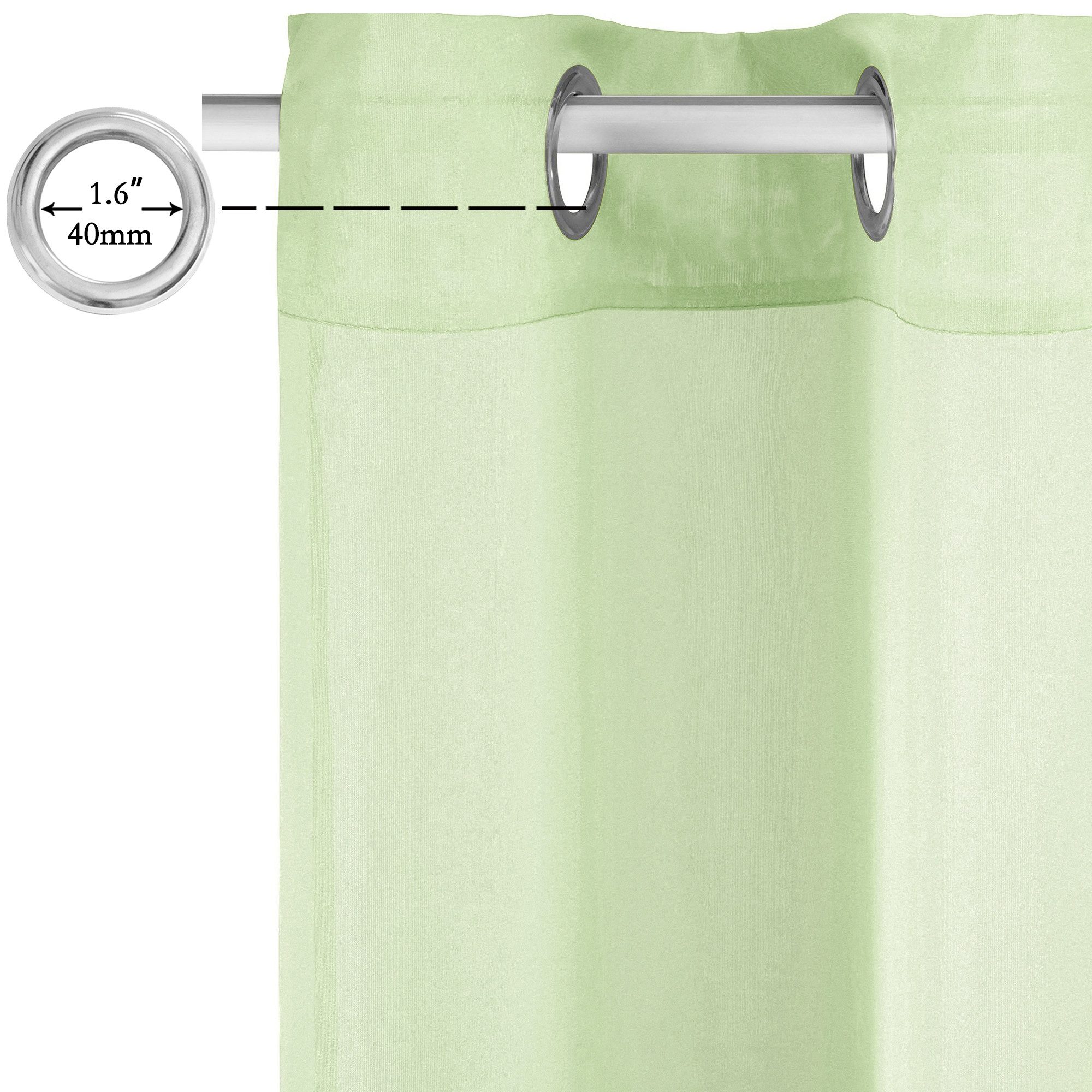 OTTO home Gardine XANA 1er- und 2er Pack mit Ösen, Topseller! (1 St), Ösen, transparent, Voile, einfarbig, 1 bzw. 2er Set, pflegeleicht, Kundenliebling – Bild 4 von 5