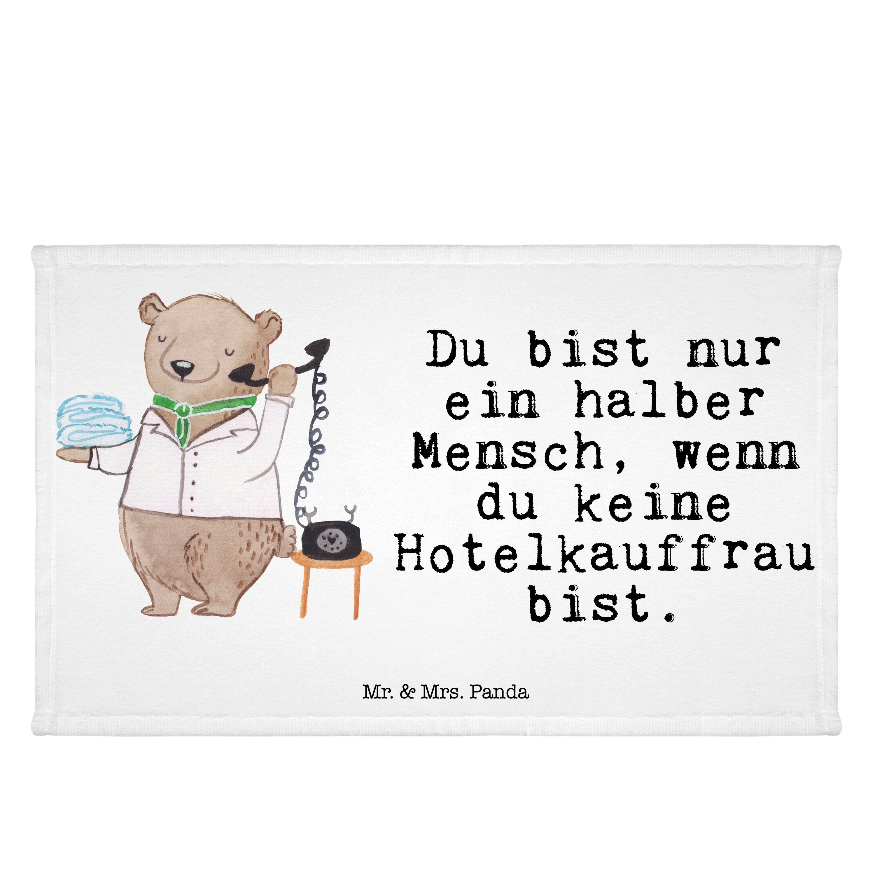 Mr. & Mrs. Panda Handtuch Hotelkauffrau mit Herz - Weiß - Geschenk, Hotelier, Sport Handtuch, K, (1-St)