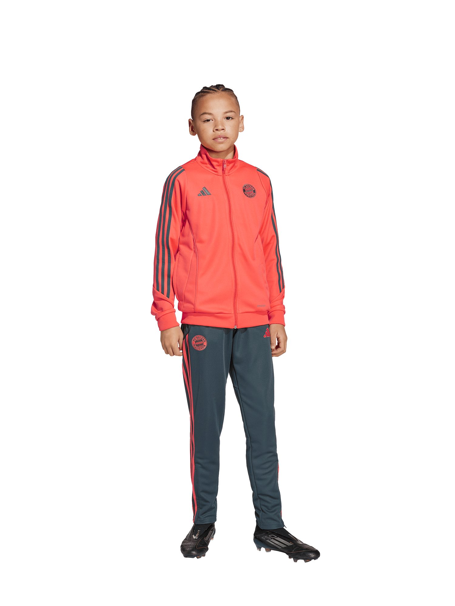 adidas Performance Trainingsanzug FC Bayern München, Trainingsanzug Teamline, Kinder, Orange