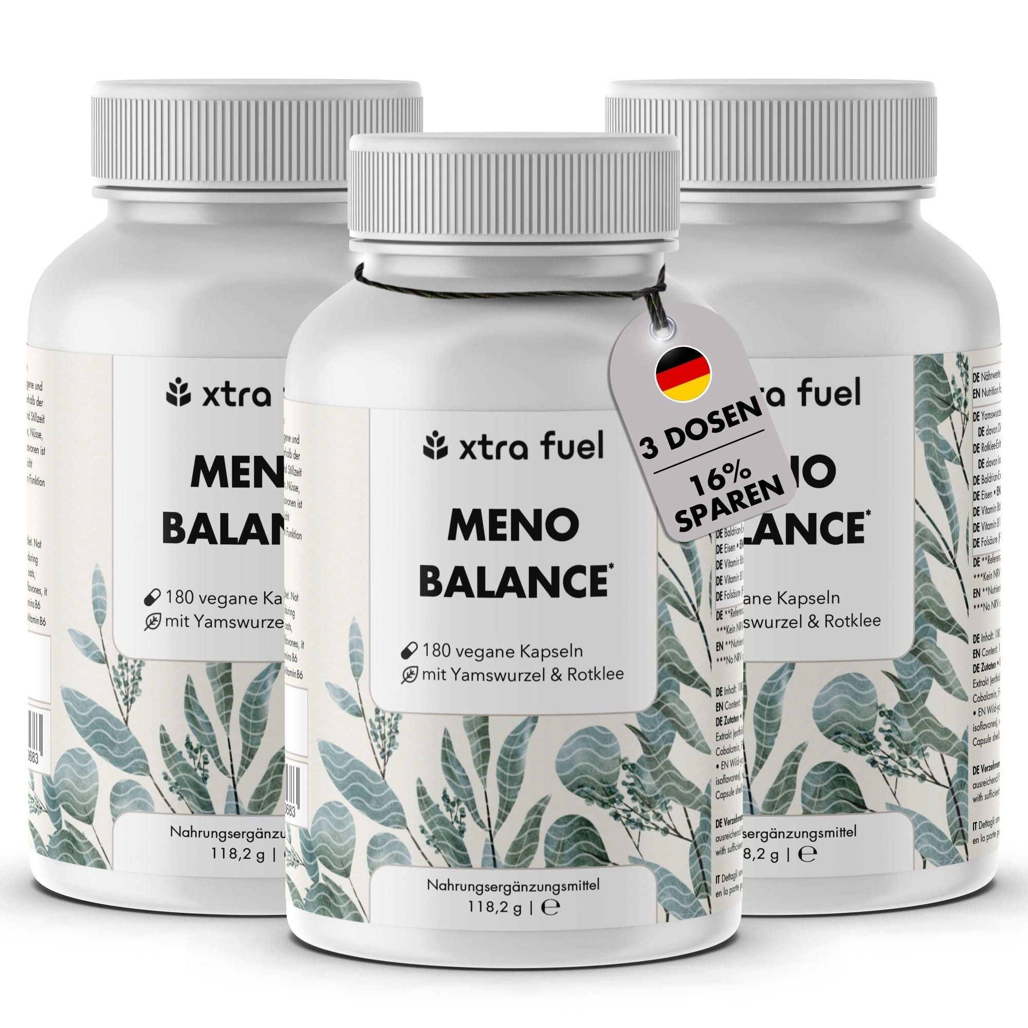 XTRA FUEL Wechseljahre Kapseln - Meno Balance - Laborgeprüfte Formel mit Yams Kapsel, 354.6 g