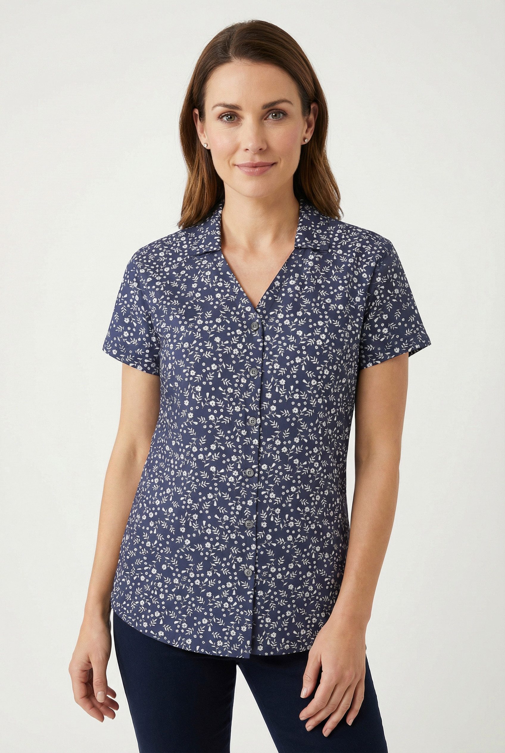 Killtec Funktionsbluse KOS 86 WMN WVN SHRT mit floralem All-Over-Print, schnelltrocknend