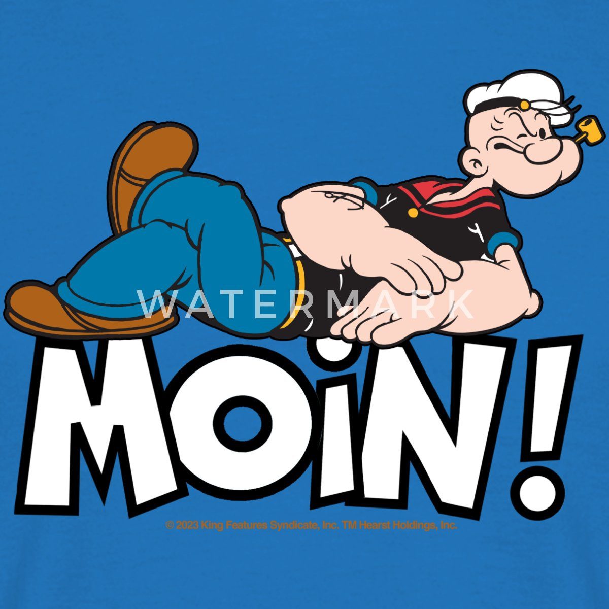 Spreadshirt T-Shirt Popeye Faulenzen Mit Schrift günstig online kaufen