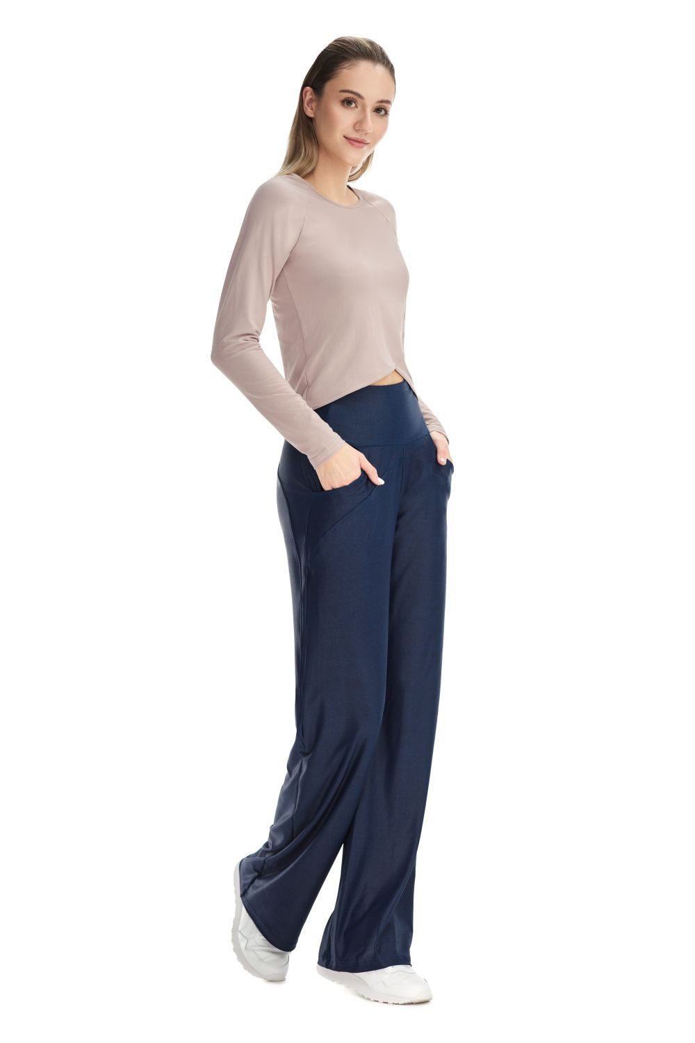Winshape Langarmshirt Cropped Functional Light and Soft Overlap-Applikation