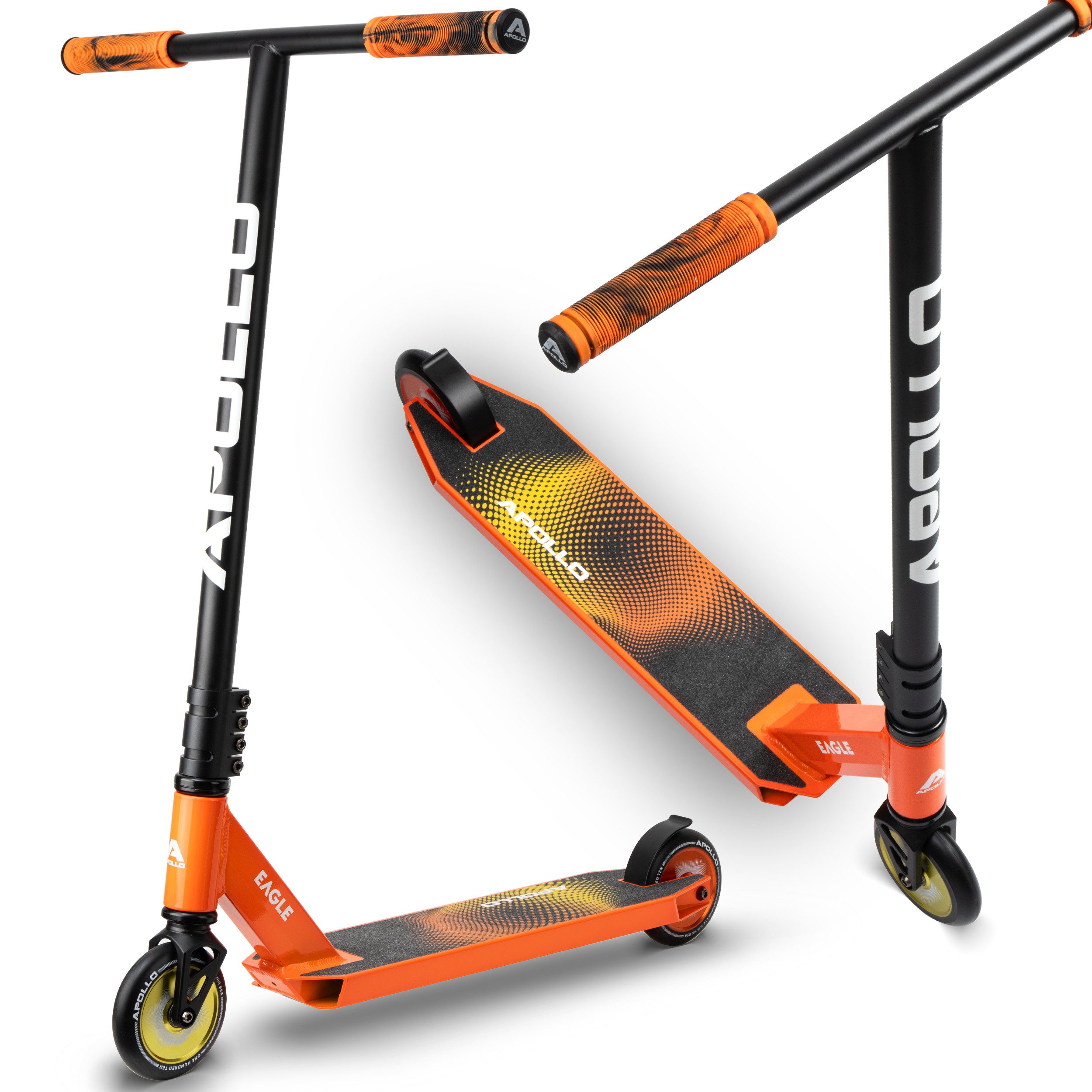 Apollo Stuntscooter Eagle, eloxierter Profi Stuntroller für Kinder & Erwachsene, aus robustem HQ Aluminium, leicht & stabil, bis 100 kg belastbar
