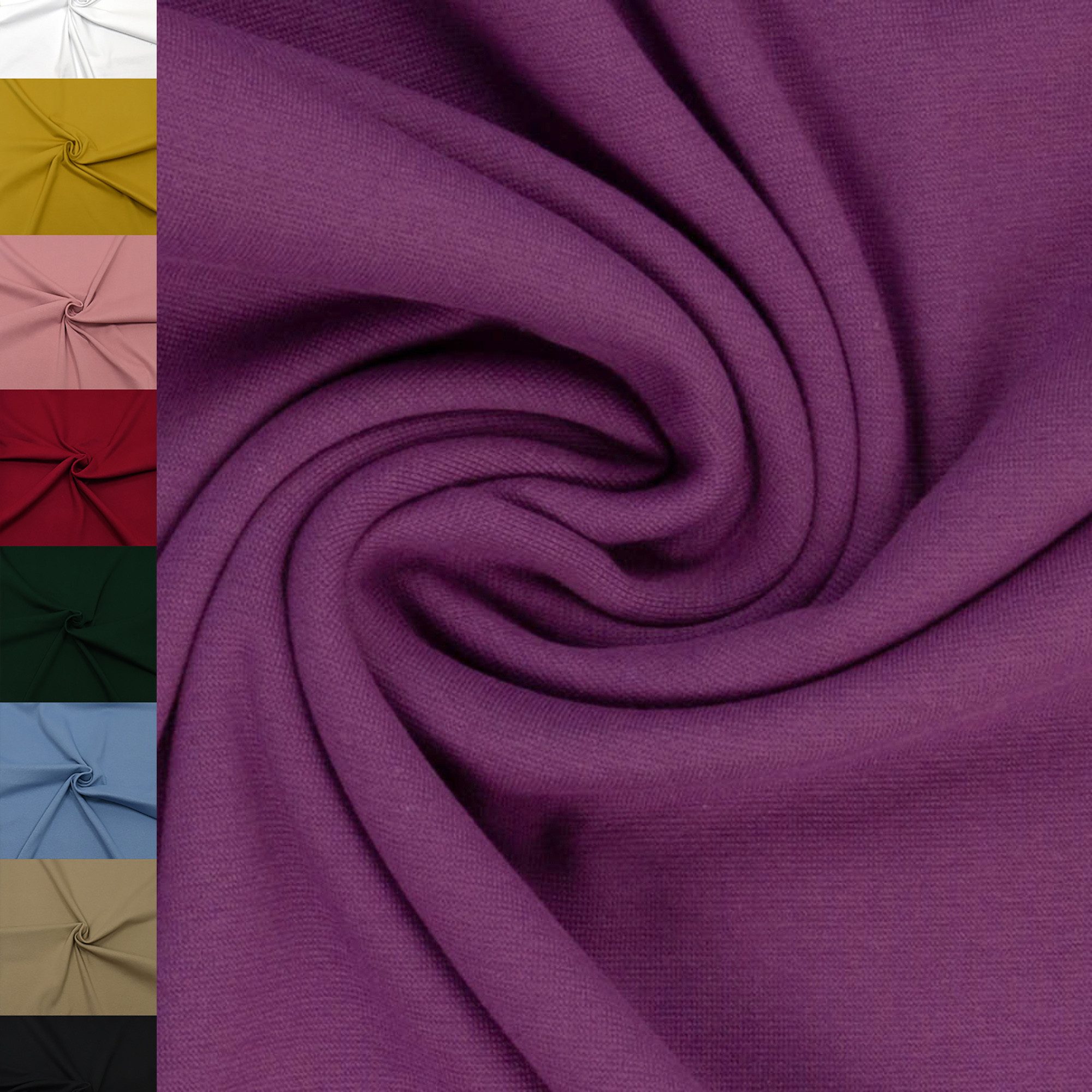 MAGAM-Stoffe Stoff "Noah", Bündchenstoff Feinstrick uni einfarbig ÖKO-TEX Meterware ab 50cm