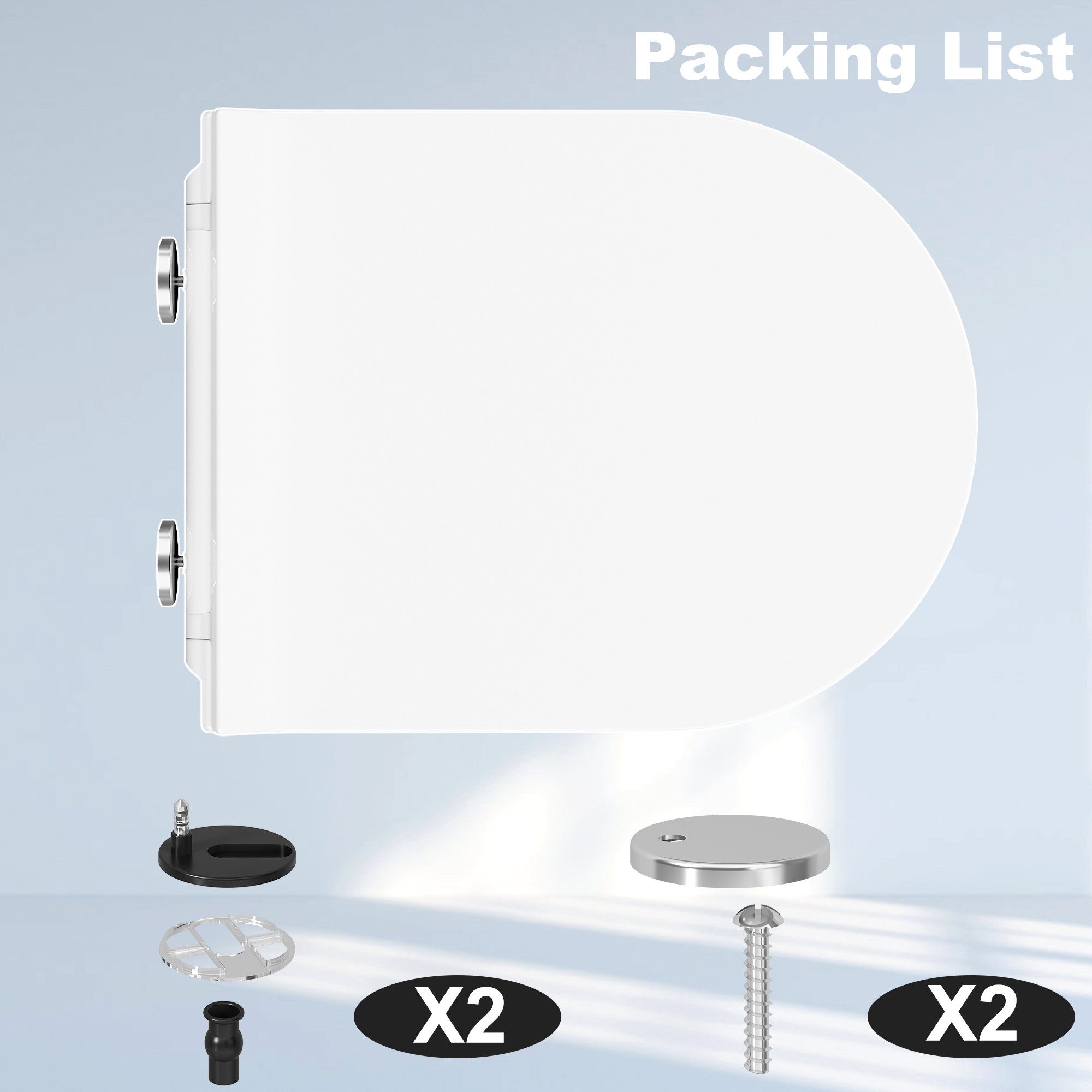 GarveeMore WC-Sitz Toilettendeckel mit Absenkautomatik D-Form