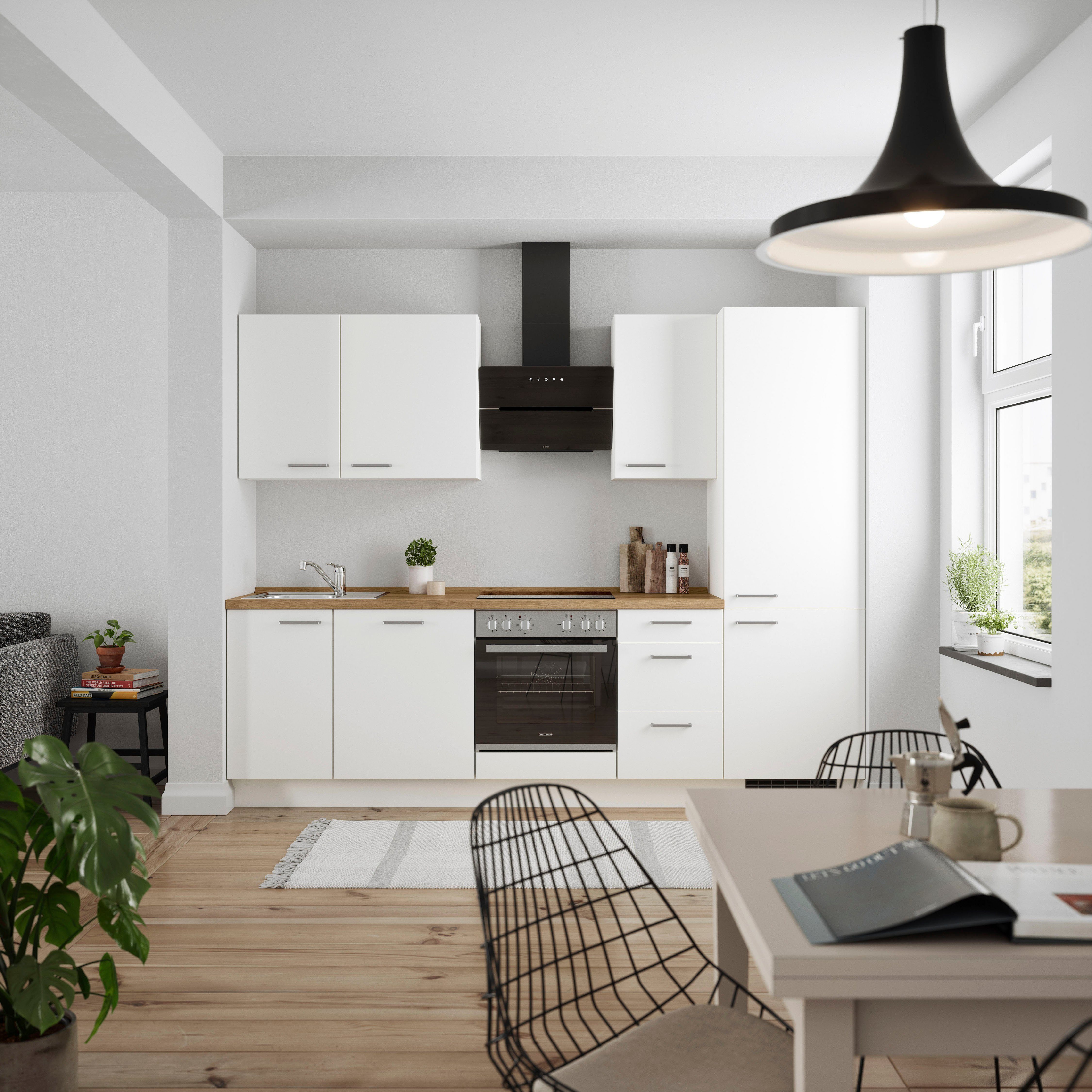 nobilia® Küchenzeile "Touch II", NEU: individuell anpassbar mit gratis Profi-Beratung, vormontiert, Breite 270 cm, Ausrichtung wählbar, wahlw. mit E-Geräten