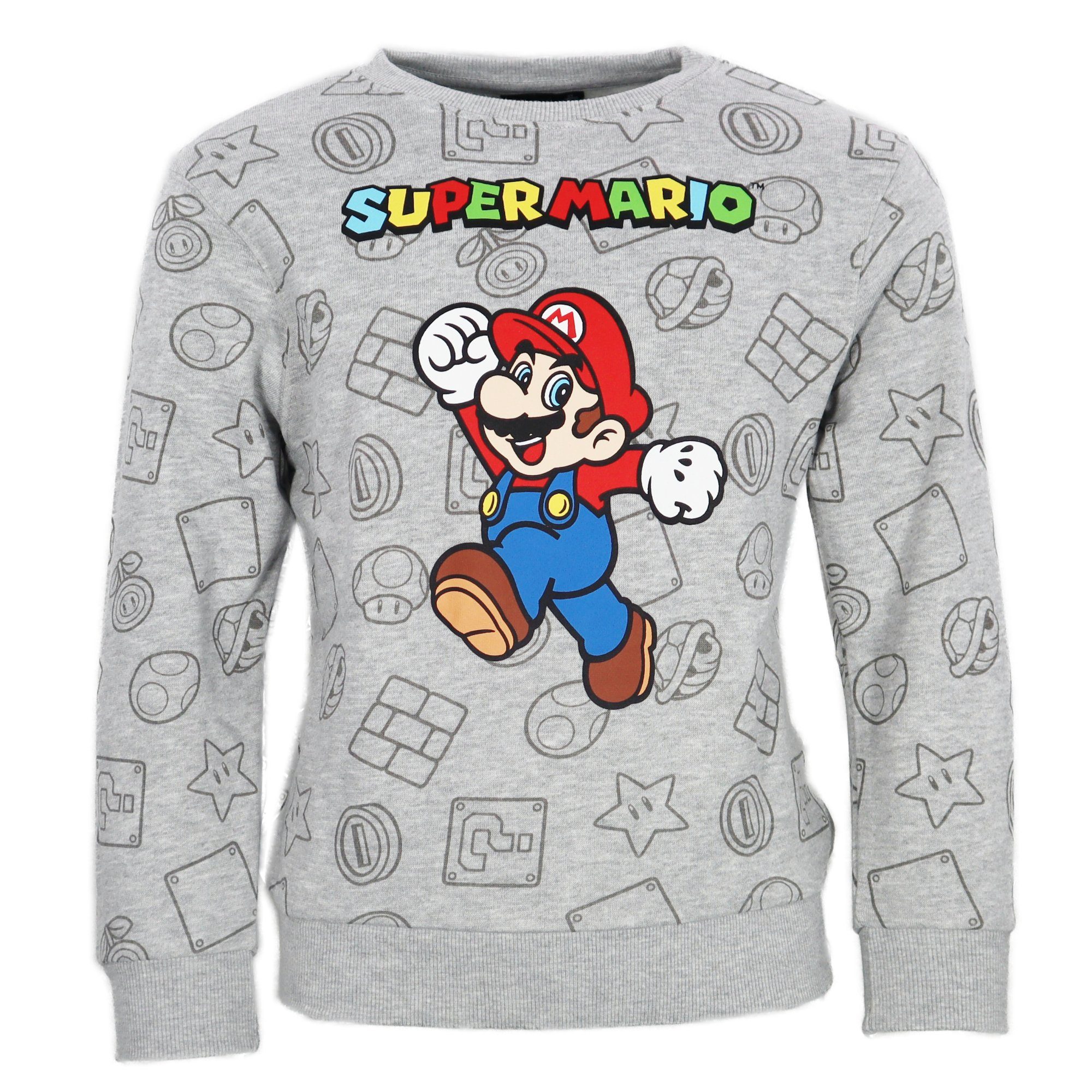 Super Mario Sweater Super Mario Gamer Kinder Jungen Pulli Pullover Gr. 104 bis 140