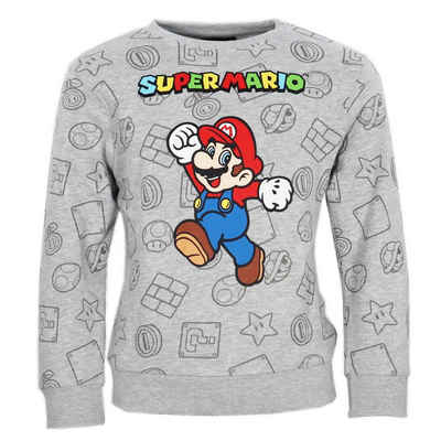 Super Mario Sweater Super Mario Gamer Kinder Jungen Pulli Pullover Gr. 104 bis 140
