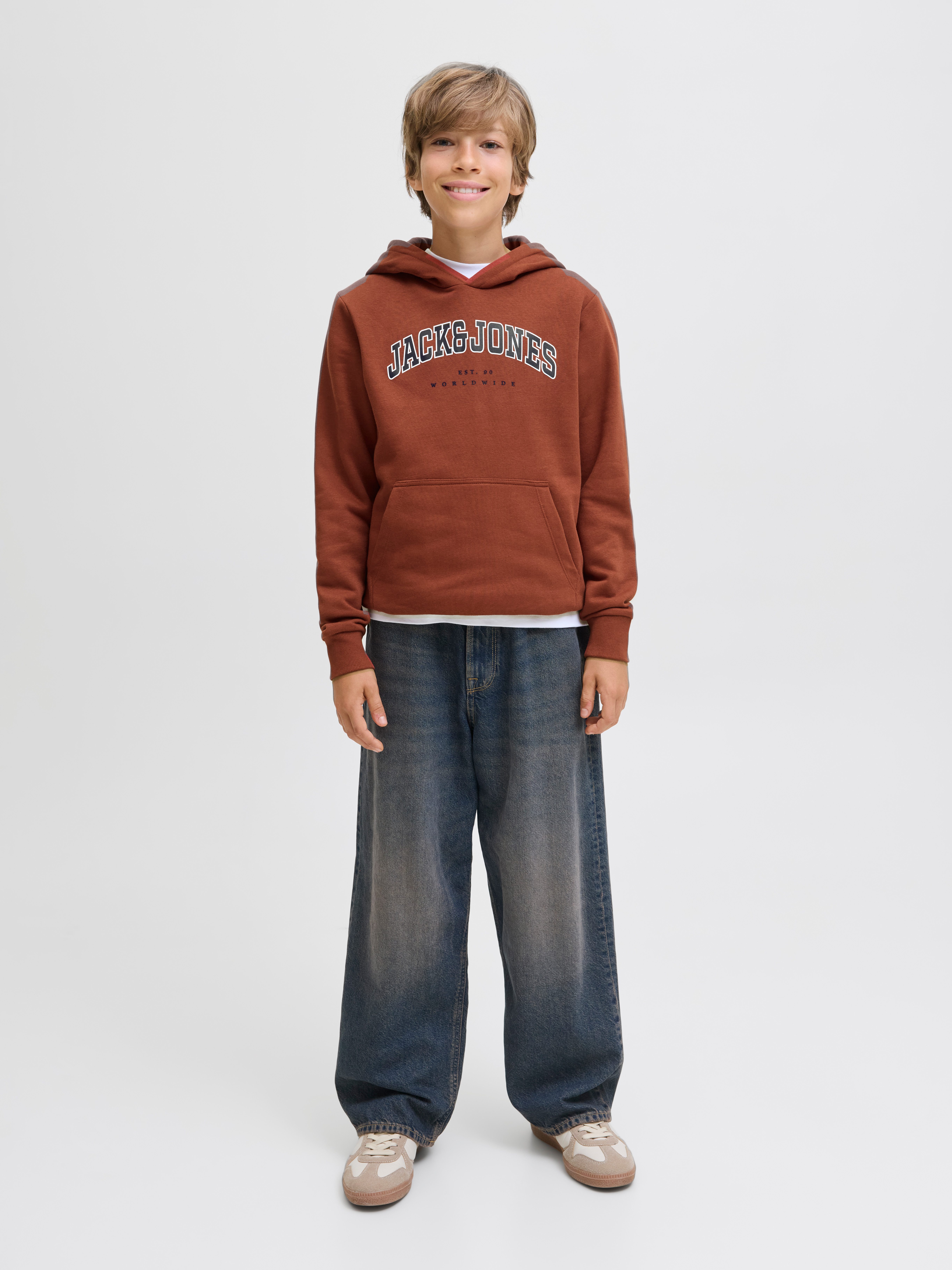 Jack & Jones Junior Kapuzensweatshirt JJECALEB VARSITY SWEAT HOOD NOOS JNR