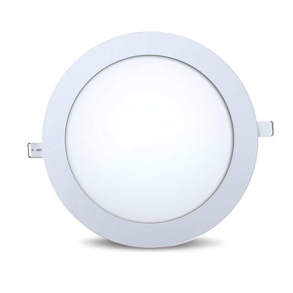 V-TAC LED Panel 18W LED Panel Ultra Slim Einbauleuchte einbauspot, Warmweiß, LED Panele Unterputz 12 Watt Warmweiß, 225x25mm, Form: rund