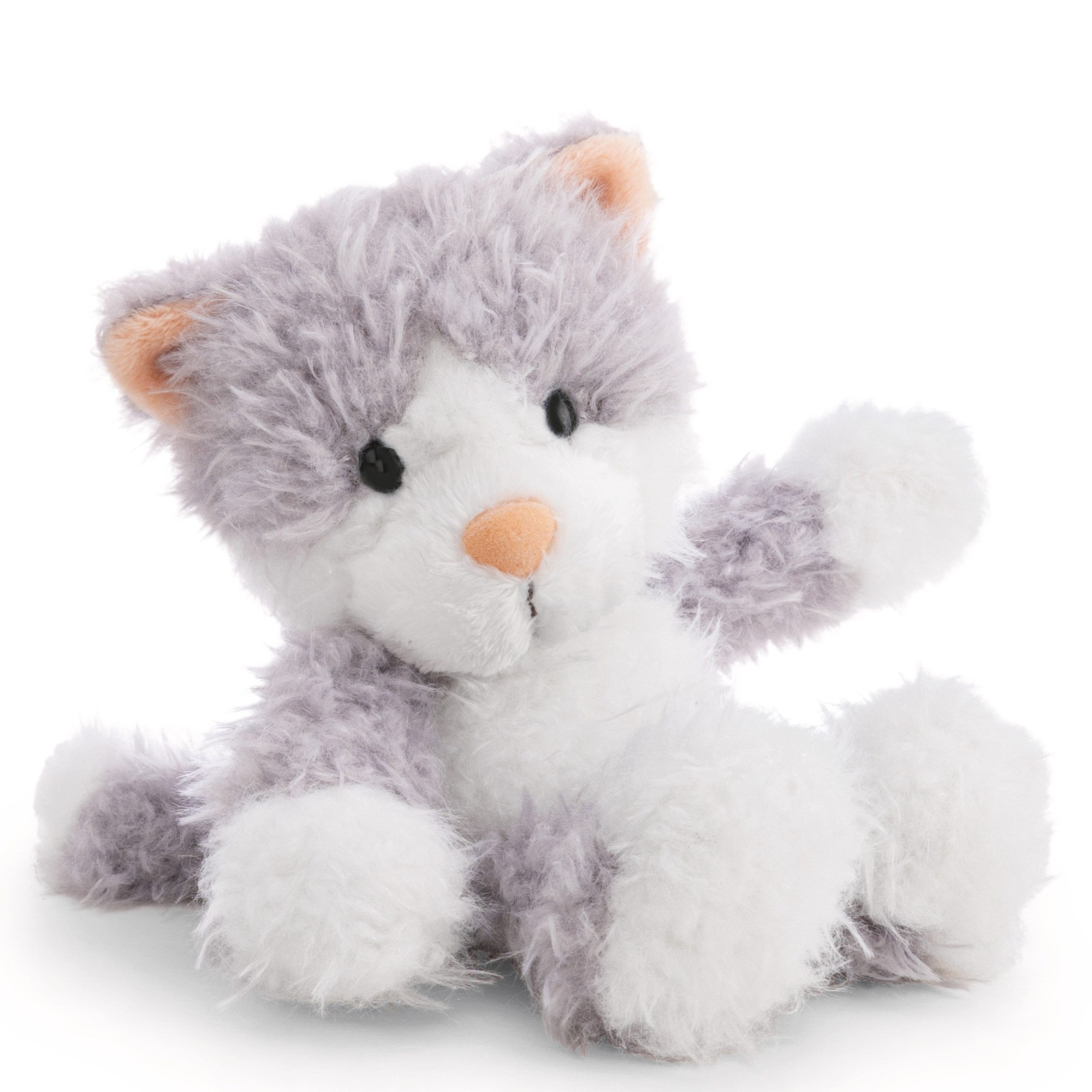 Nici Plüschanhänger Nici Kuscheltier Katze Felli 20 cm schlenker grau/weiß Plüschkatze