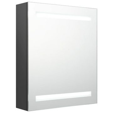 vidaXL Badezimmerspiegelschrank LED-Bad-Spiegelschrank Grau 50x14x60 cm (1-St)