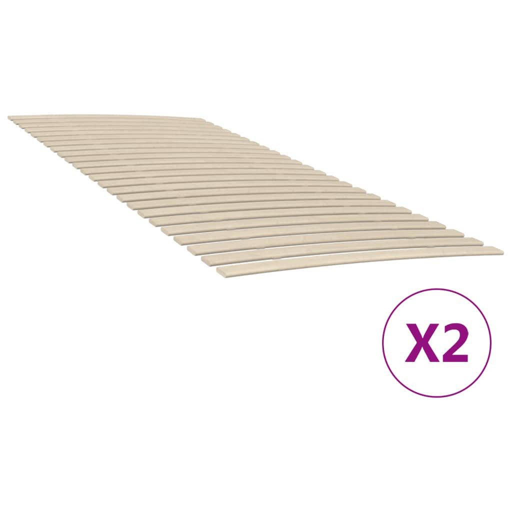 Lattenrost, vidaXL, Lattenroste mit 48 Latten 2 Stk. 90x200 cm