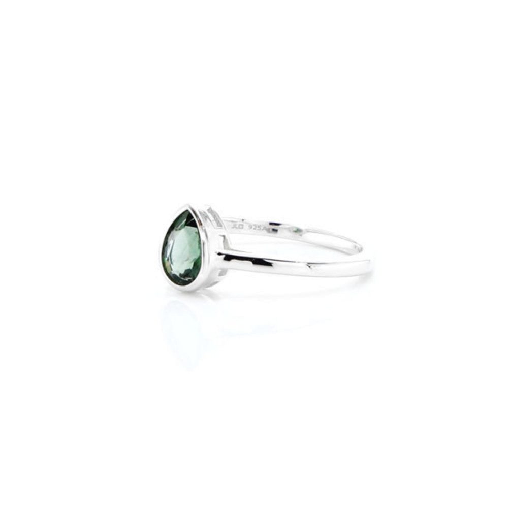 Cavill Solitärring Chrom-Apatit Ring 0,61 ct Tropfen Grün, 925 Silber Damen Schmuck (1-tlg)