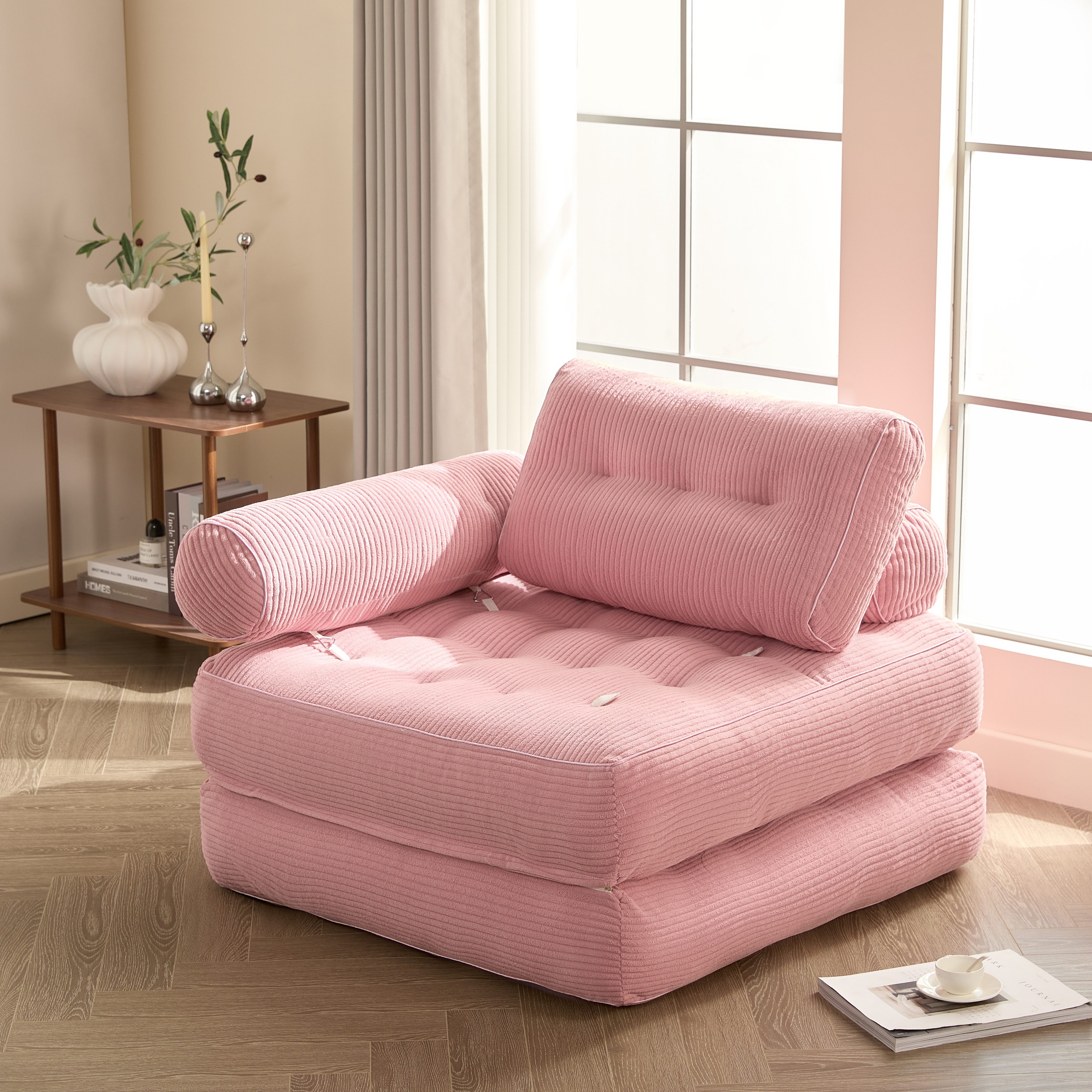 LITBIRD Schlafsofa faltbar, 4-in-1 Multifunktionssofa, Sitzsack-Sofa, Relaxsessel, 1 Teile, Spielsofa & Gästebett für kleine Räume