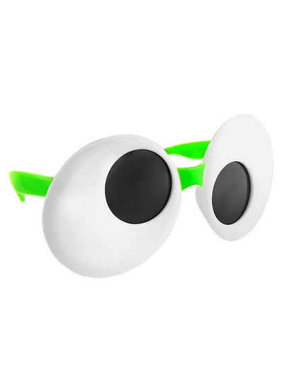 Sun Staches Kostüm Comicaugen grün Partybrille, Lustige Brille in Comic-Optik