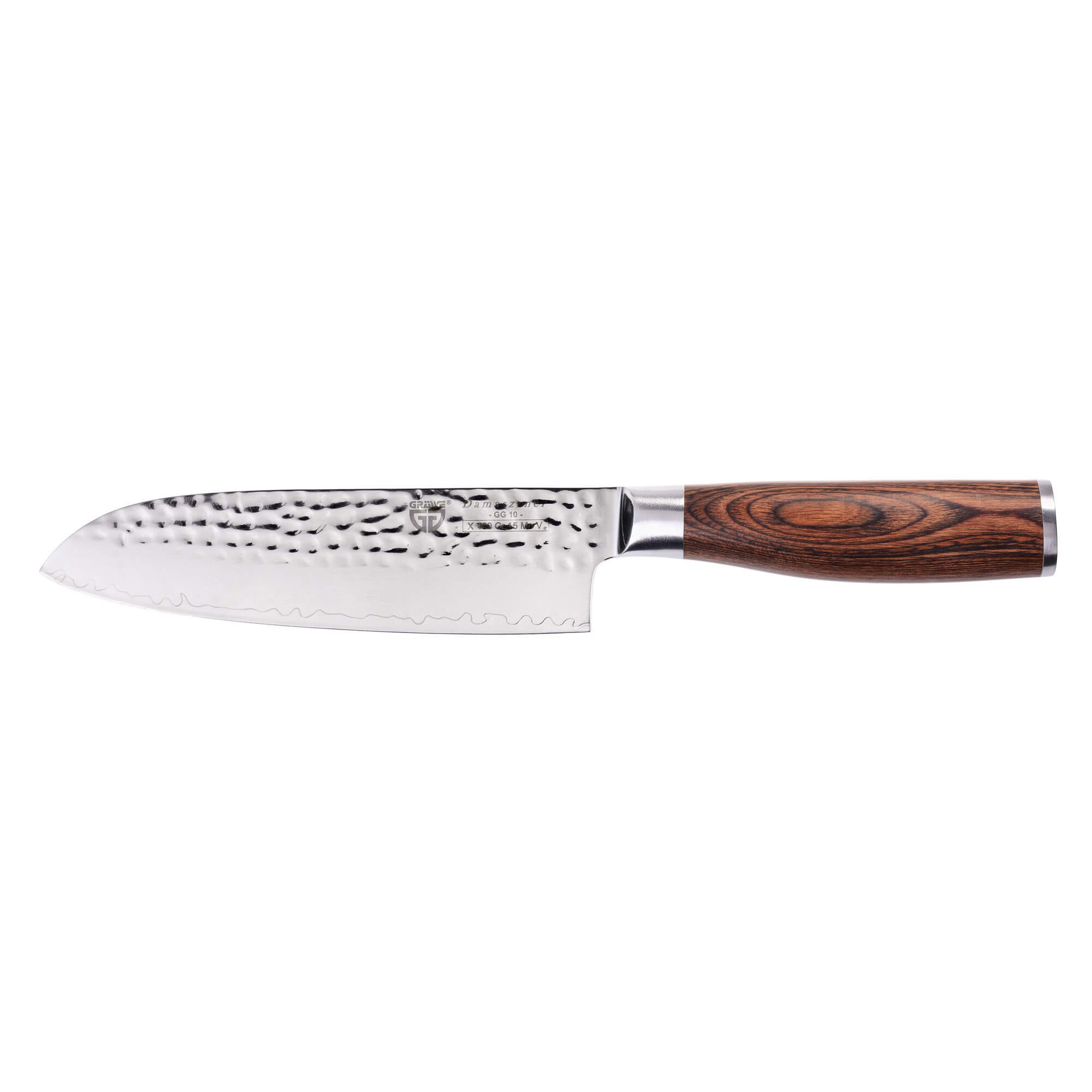 GRÄWE Damastmesser GRÄWE Damazener Santokumesser 7"