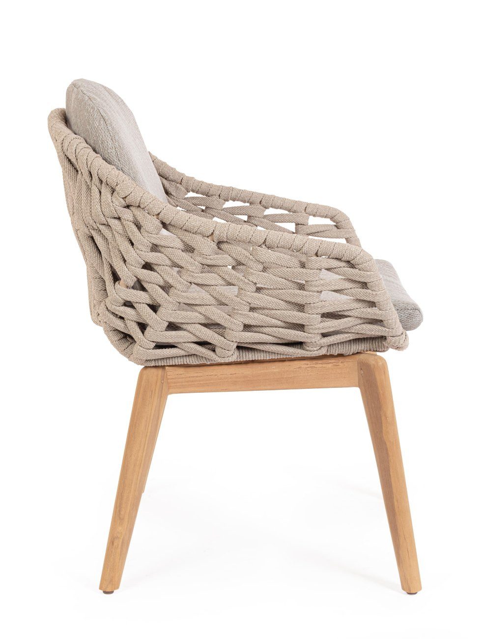 Feeling4Home Gartenstuhl Tamires aus Teakholz, Beige