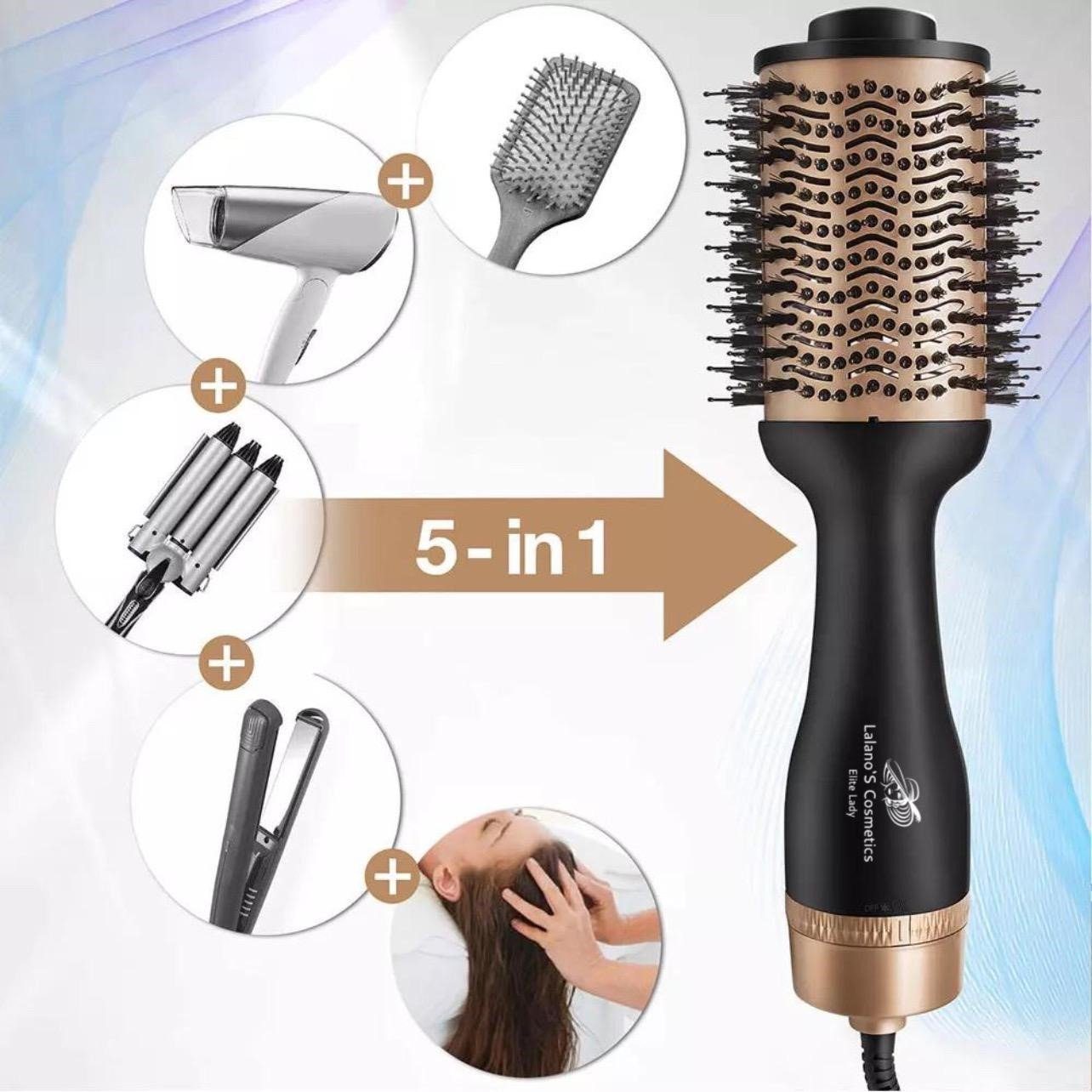 Lalano`S Cosmetics Haartrockner One Step Volumizer Hair Dryer Warmluftbürste 5 in 1 Hairstylist, 1200,00 W – Bild 2 von 5