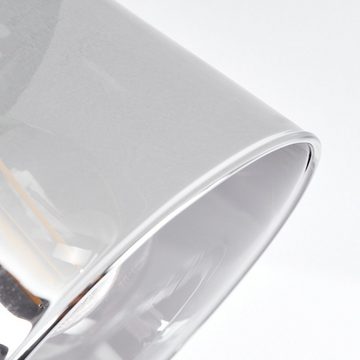 hofstein Deckenleuchte »Rimini« moderne Deckenlampe aus Metall/Glas in Schwarz/Rauchfarben, ohne Leuchtmittel, mit Schirmen Rauchglas, E14