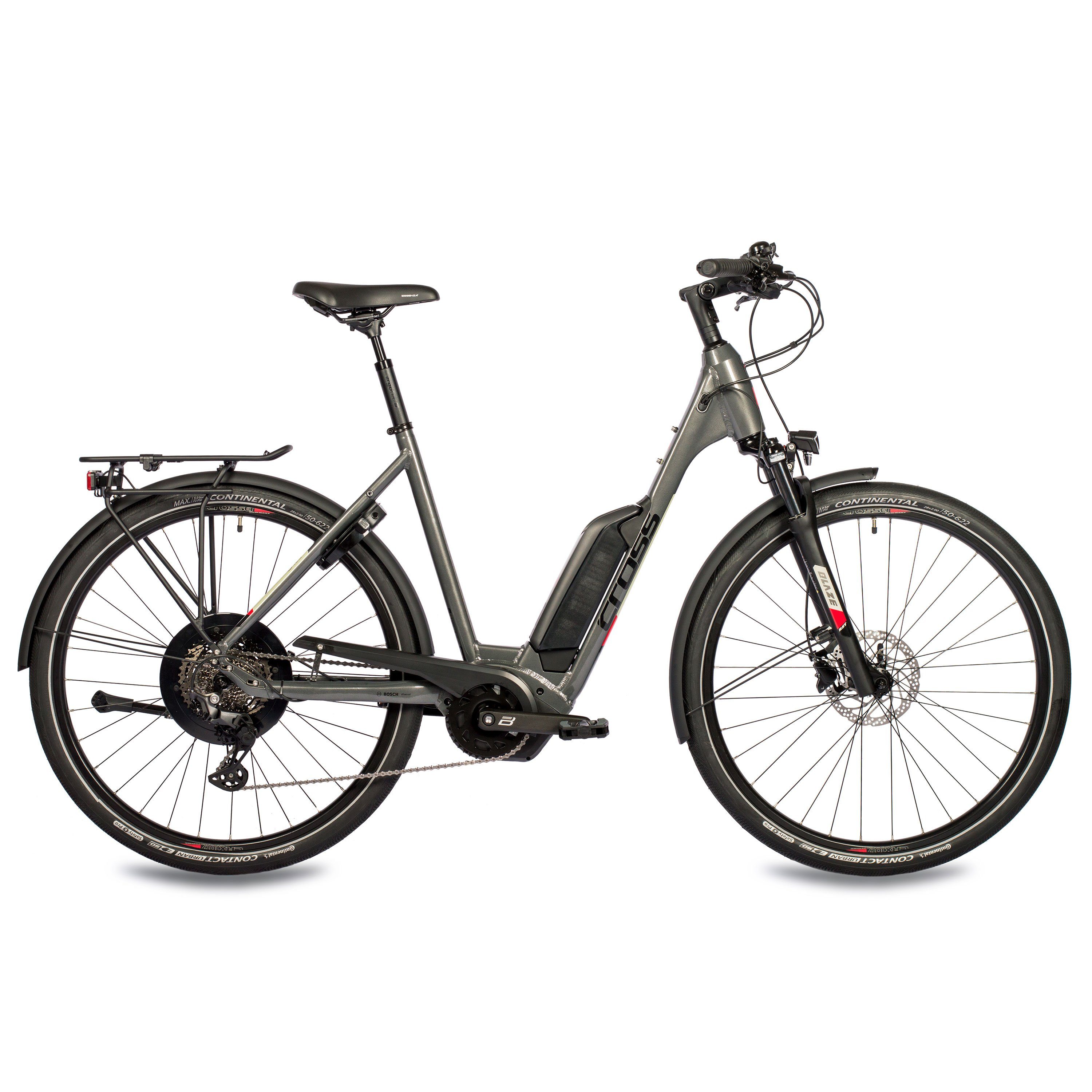 Airtracks E-Bike Trekkingrad 28 Zoll E-Bike Trekking Fahrrad LS WAVE V-Tron BOSCH ACTIVE PLUS LINE, 10 Gang, Kettenschaltung, Mittelmotor, 500 Wh, 10 GANG SHIMANO DEORE 45cm 50cm 55cm