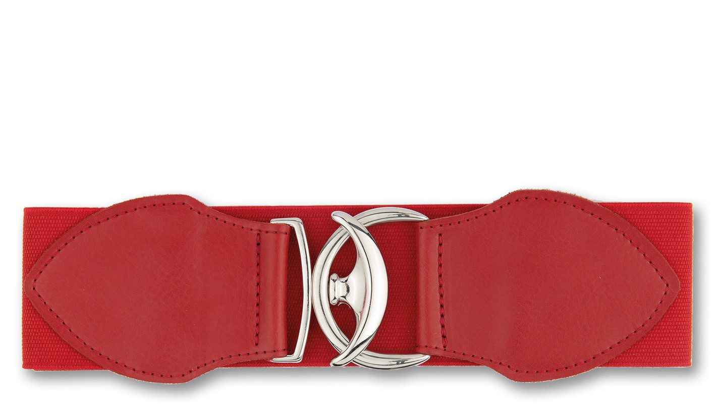 BERND GÖTZ Taillengürtel Taillengürtel mit Stretch und großer silberner Ringschließe